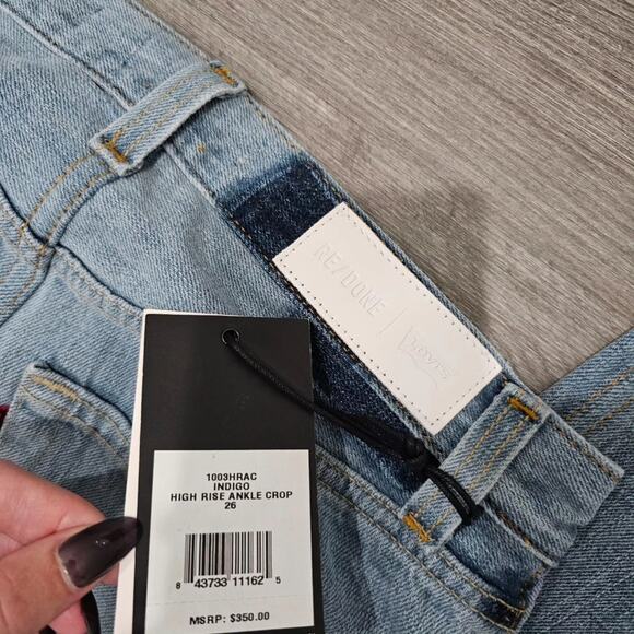 NWT RE/DONE Levi's High Rise Ankle Crop Jeans - Picture 7 of 9